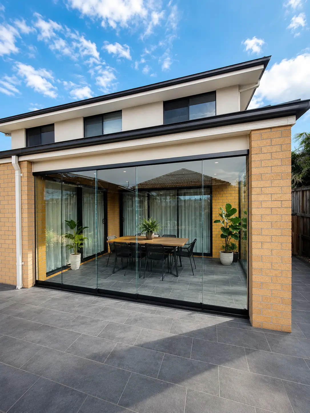 glass sliding wall